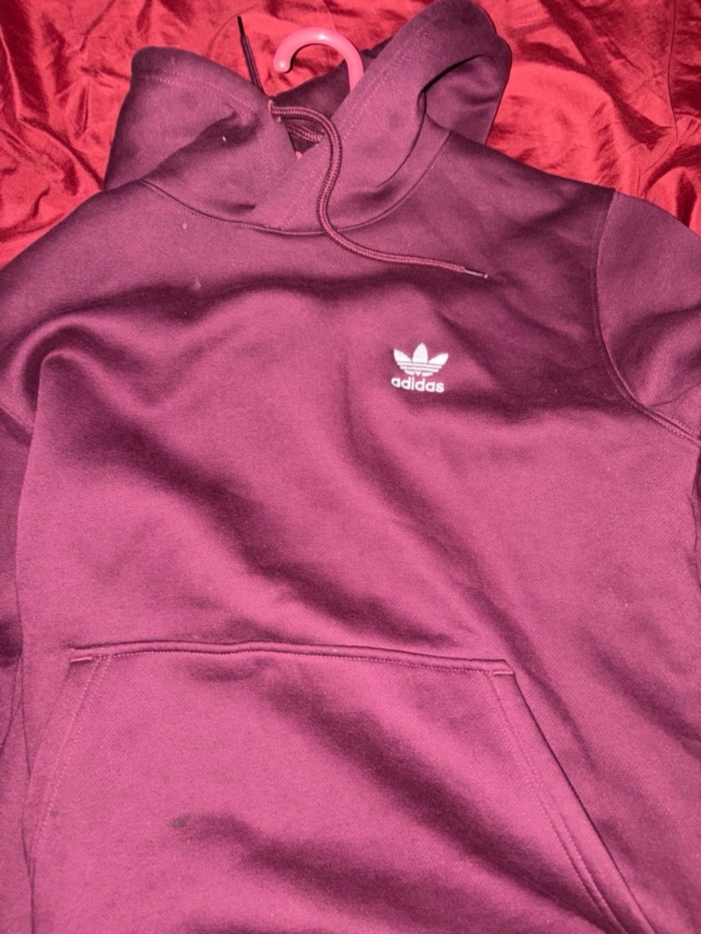 adidas Men's Burgundy Turtleneck Logo Sweatshirt